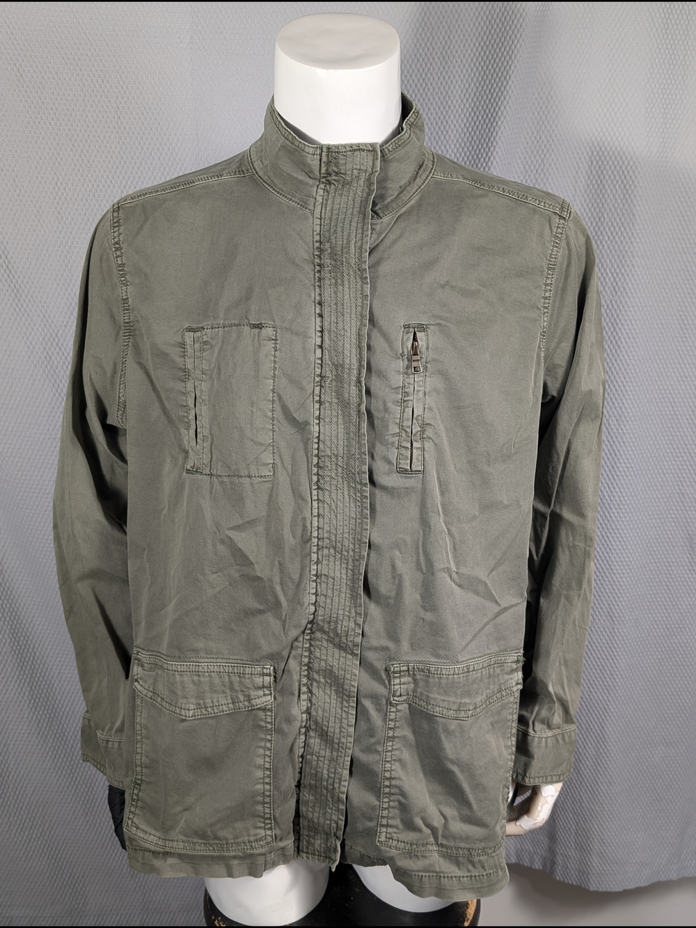 Women's Military Field Jacket in Olive Green